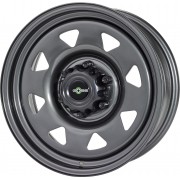 Jante acier 8 branches gun metal grise 7X15 Toyota-Nissan-Mitsubishi-Mazda-Ford