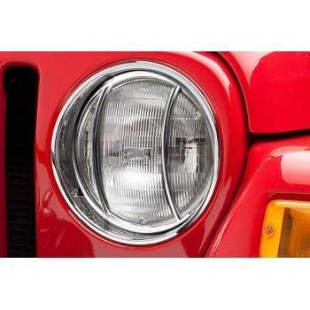 GRILLE DE PHARE AVANT INOX JEEP WRANGLER JK 2007+ JEEP