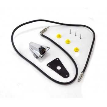 EMBASE D'ANTENNE CHROME JEEP CJ-YJ WRANGLER 76-95