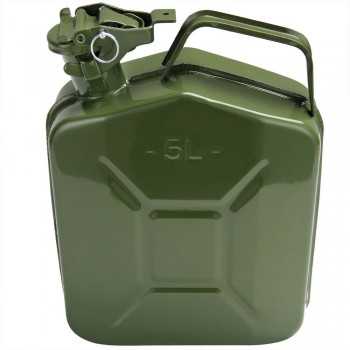 Jerrican type armée 5 litres dim. 27,5 x 25 x 11 cm