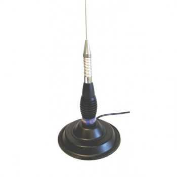 ANTENNE MAGNETIQUE AVEC BRIN FULL INOX SUR RESSORT 145 mm et 3.80 m...