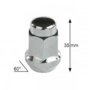 Ecrou de roue chromé 12X1,25 pour clé 21 mm NISSAN - SANTANA - LADA NIVA