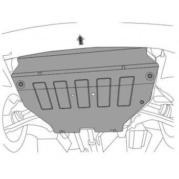 Blindage bv+bt acier T6 / T6.1 (7HC, 7HMA, 7JO) 2015- tous incl. 4MOTION