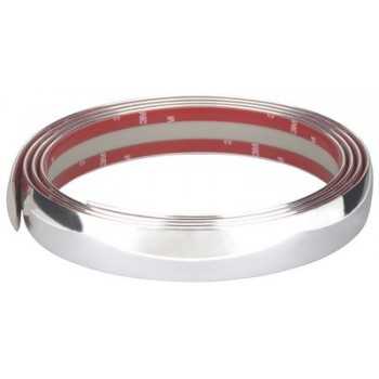 BAGUETTE AUTOCOLLANTE CHROME 2,45 Metre X 35 mmX 5 mm
