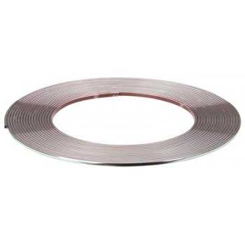 Baguette autocollante chrome 10 M X 3,5 mm X 2 mm