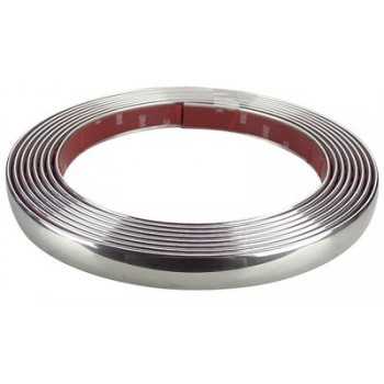 BAGUETTE AUTOCOLLANTE CHROME 5 M X 21 mm X 3 mm