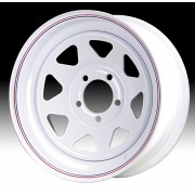 Jante acier 8 branches blanches 8X16 Toyota-Nissan-Mitsubishi