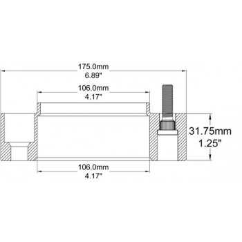 Elargisseur de voie aluminium 30 mm TOYOTA KDJ120-125-HILUX VIGO N25 10-2005-