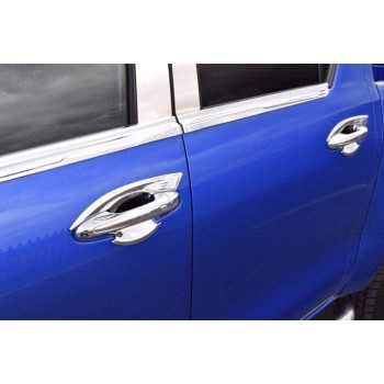 Protection d'intérieur de poignée chromée de porte Toyota Hilux 16+