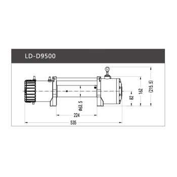 Treuil corde Asfir / 9500lb + télécommande radio