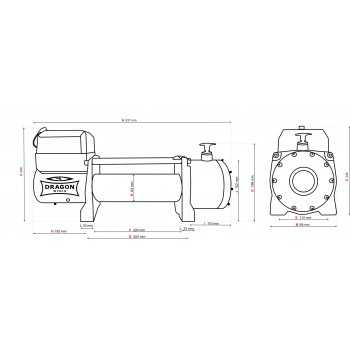Treuil Dragon DWH 13000 HD 5T8 12 Volts