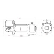 Treuil Dragon DWH 13000 HD 5T8 12 Volts