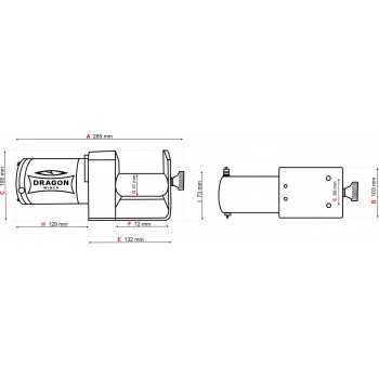 Treuil Dragon DWH 2500 ST YP  1T133 12 Volts