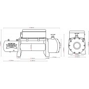 Treuil Dragon DWM 12000 HD S 5T4 12V avec corde synthétique