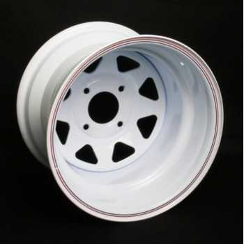 Jante acier 8 branches blanches 10X15 Lada Niva-Vitara-Suzuki 410-413-Jeep CJ7