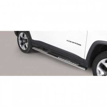Marche pieds inox ovale Jeep Compass 2017-