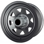 Jante acier 8 branches gun metal 6X16 Nissan Navara D22