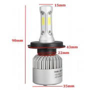 Kit d'ampoule LED H4 72W 8000LM 6500K