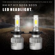 Kit d'ampoule LED H4 72W 8000LM 6500K
