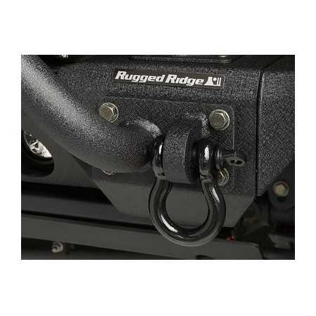 Manille Rugged Ridge noir pour pare choc jeep Wrangler