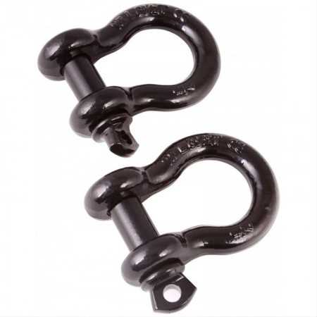 Manille Rugged Ridge noir pour pare choc jeep Wrangler