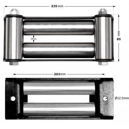 Guide câble a rouleau finition noir