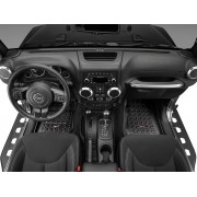 Tapis de pied avant noir Jeep Wrangler 2007-2018 5 portes
