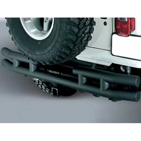 Pare choc arrière noir mat Jeep Wrangler YJ ET TJ 1987-2006 a/attelage
