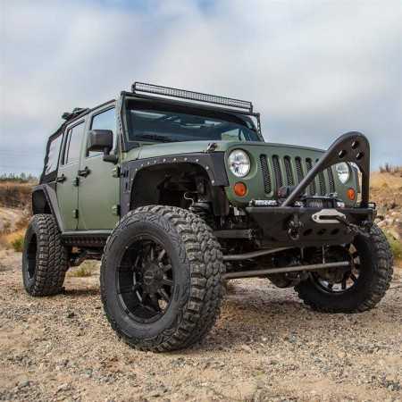 Kit de tubes de protection latéraux SRC noir avec marchepied 4 portes Wrangler JK 2007-2018