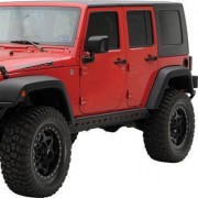 Kit de tubes de protection latéraux SRC noir avec marchepied 4 portes Wrangler JK 2007-2018
