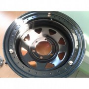 Jante acier 8 branches noire beadblock Jeep Wrangler YJ-TJ Cherokee XJ G.Cherokee ZJ 10x15