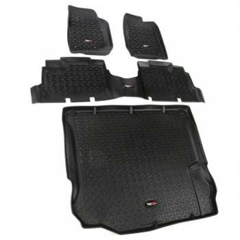 Jeu de tapis noir avant et arriere Jeep Wrangler JK de 2011 A 2018