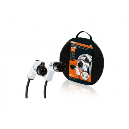 Cable EV 5 broches T2/T1 32AMP 7,2 KWH Phase-1 OSRAM