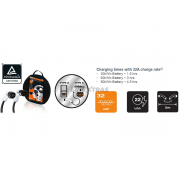 Cable EV 7 broches T2/T1 32AMP 22 KWH Phase-3 OSRAM