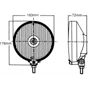 Phare longue portée H3, 12 V, 55 W