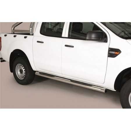 Marche pieds inox MAX 76 Ford Ranger double cabine 2012-