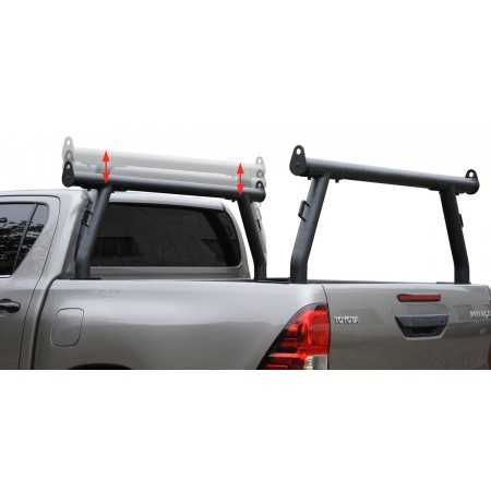 Porte-échelle réglable en acier tous pick-up 2 pièces
