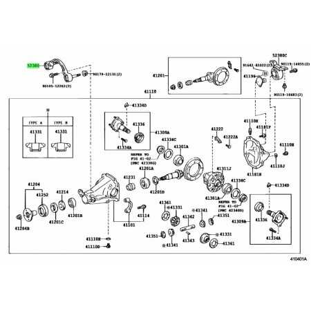 Support (pont suspendu) Toyota Rav 4 2000-2005