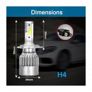 Kit d'ampoule LED H4 72W 8000LM 6500K JEEP