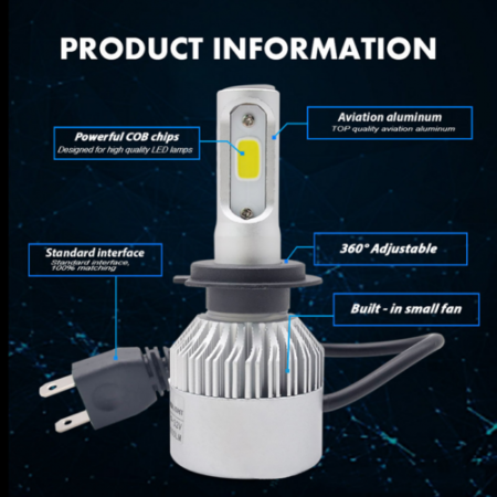 2 ampoules LED H7 80W 9 A 32V