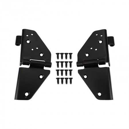 Charnières de baie de pare brise noir Jeep CJ-YJ 76-95