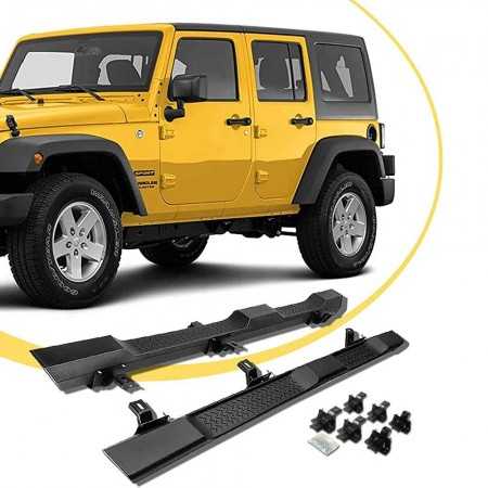 Marche pieds ABS noir Jeep Wrangler JK 4 portes 2007-2018