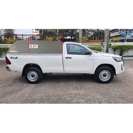Hard top Star-lux a/vitres latérales Toyota Hilux 2020+ simple cabine