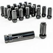 kit d'Ecrou de roue long noir 14X1,50 mm