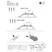 Jeu de 2 barres de toit Classic en Acier Toyota Rav 4 94- et 06-