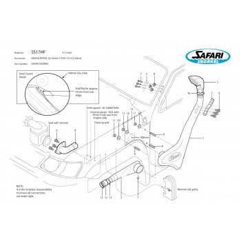 Snorkel SAFARI Nissan GR Y61 3.0 L VDI 4 CYL. 09/2004-