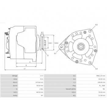 Alternateur Toyota LJ70 2.4 TD 1984-1996