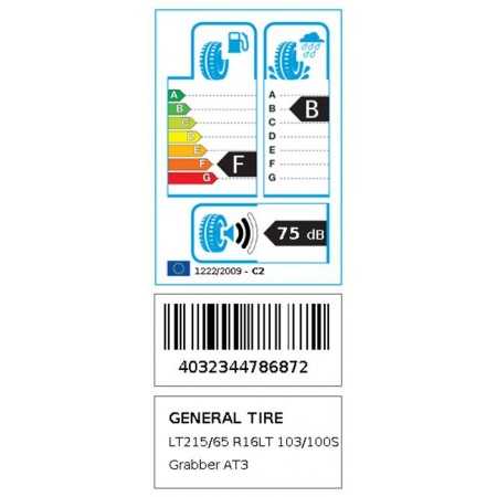 Pneu General GRABBER AT3 215/65R16 103/100S