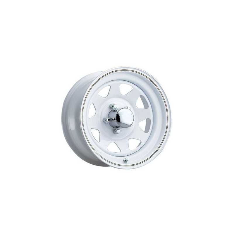 Jante acier 8 branches blanches