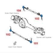 ROTULE PAS A DROITE DIAM.23 MM TOYOTA LJ70-73 TOYOTA